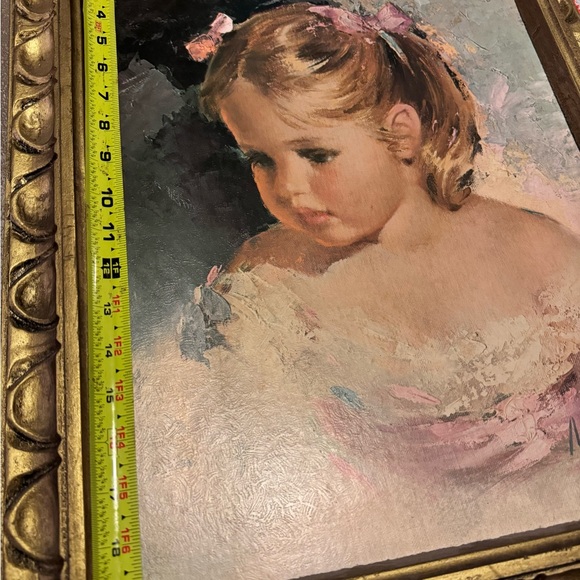 Large Portrait of a little girl 24”x20 shabby chic - Picture 6 of 14